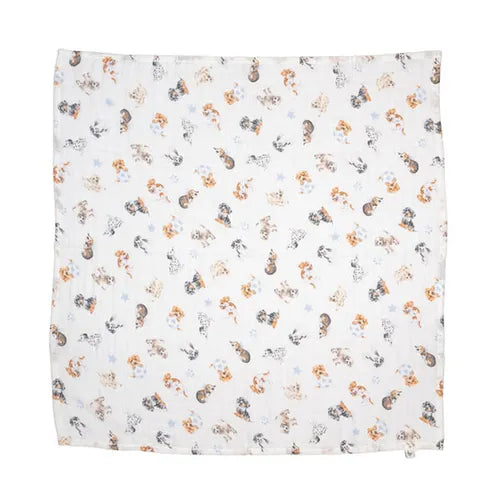 'Little Paws' Dog Muslin Gift Set