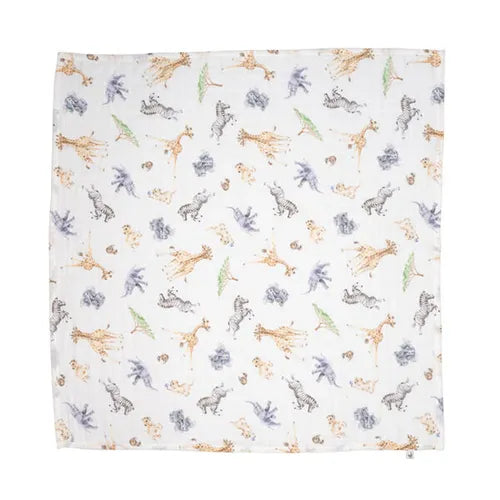 'Little Savannah' African Animal Muslin Gift Set
