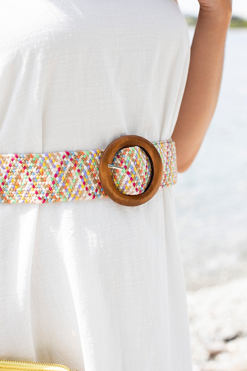 Rattan Stretch Belt | Multi