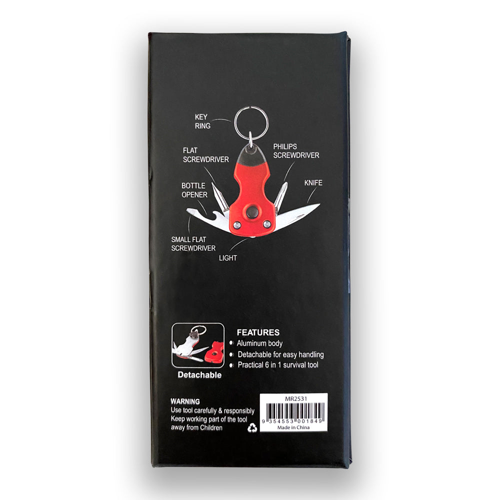 Men's Republic Key Ring Multi Tool - Red
