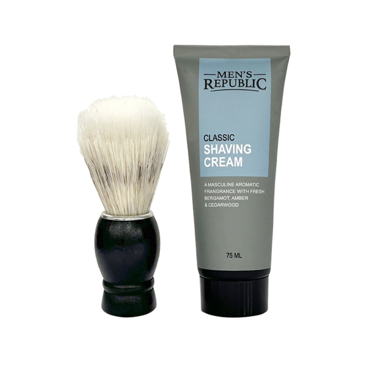Men's Republic Mug with Shaving Cream and Beard Brush