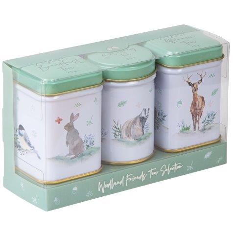 Tea Woodland Friends Tin Gift Set 3