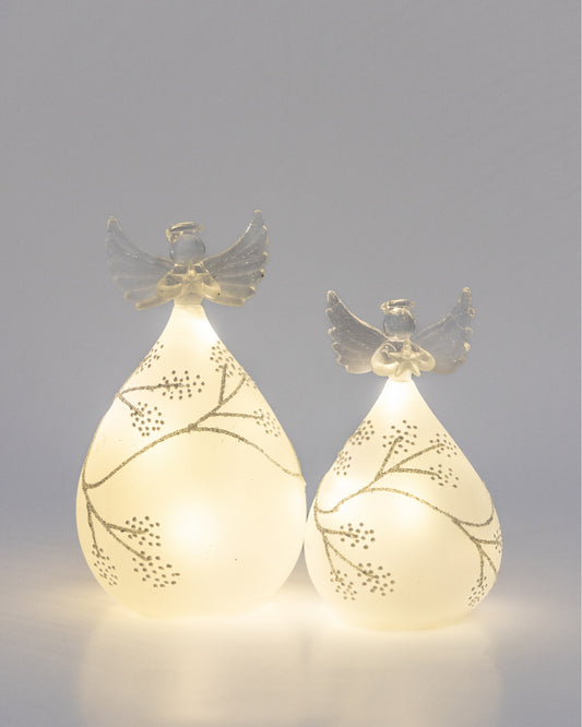 Frosted Round Glass Angel