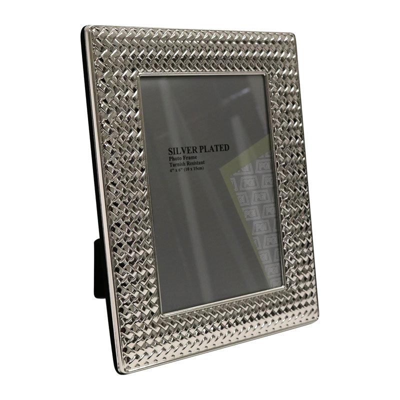 Silver Plated Criss Cross Frame