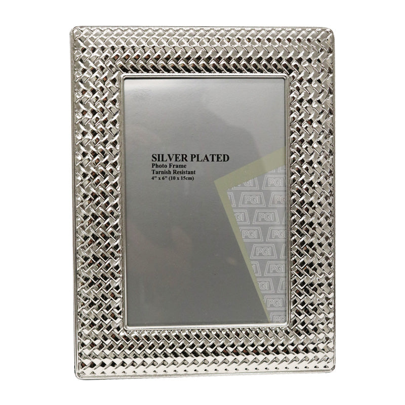 Silver Plated Criss Cross Frame