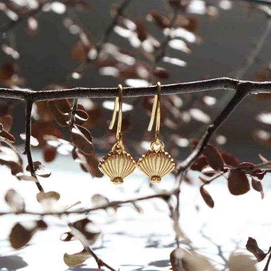 Piwakawaka Fantail Pendant Earrings | Gold