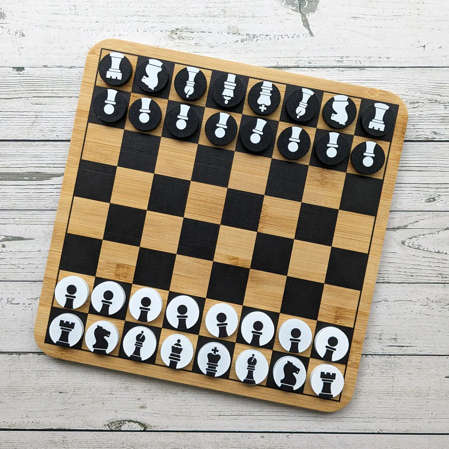 Bamboo Backgammon & Chess Double Set