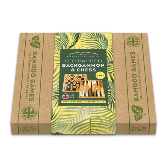 Bamboo Backgammon & Chess Double Set