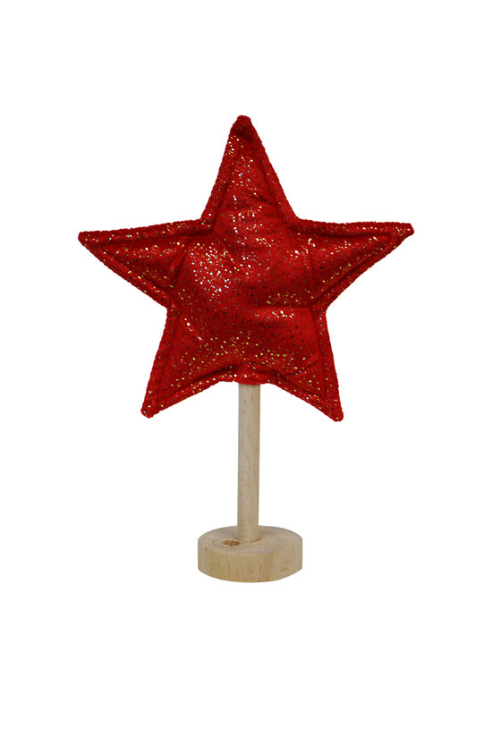 Red Velvet Star w/Gold Fleck 29cm