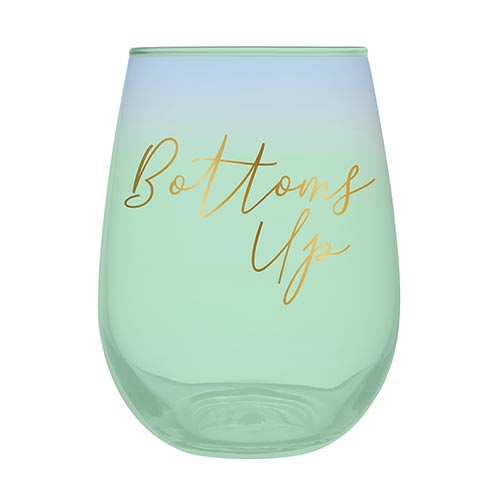 Stemless Wine Glass - Bottoms Up
