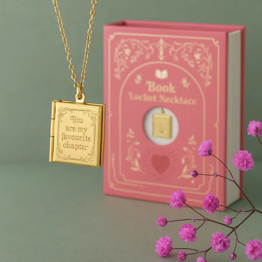 Book Shaped Locket Necklace