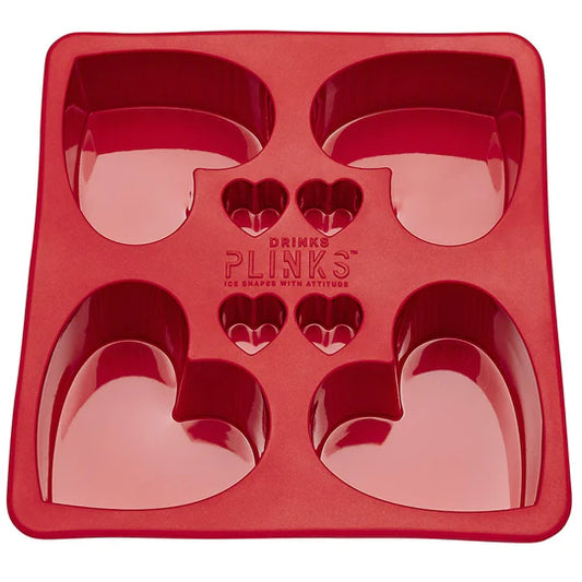 Drinks Plinks Ice Cube Tray - Shapes - Big Hearts