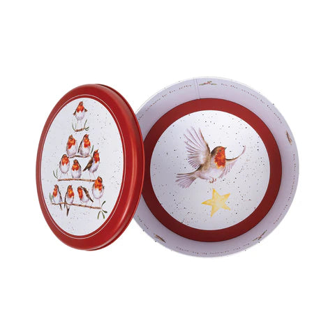 'Rockin Robins' Robin Christmas Round Tin