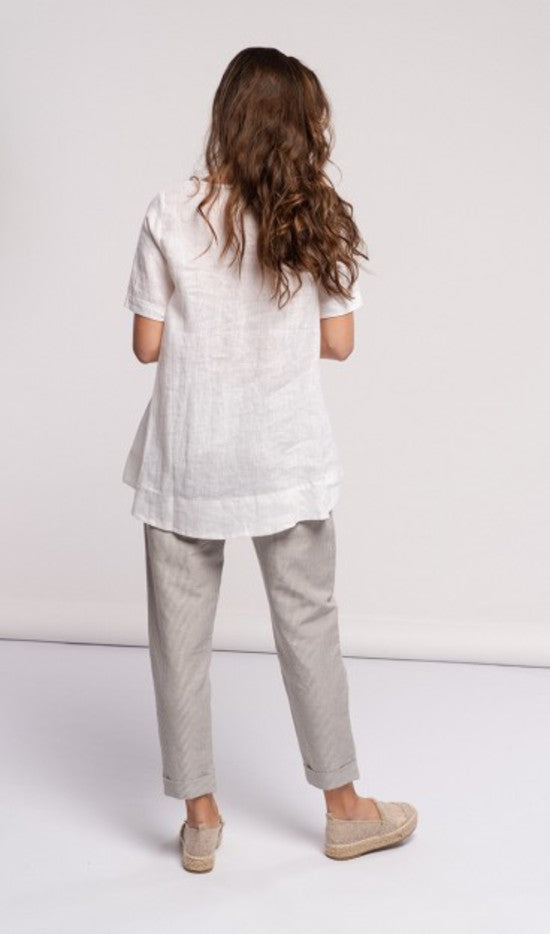 Emmy Striped Trousers | Beige