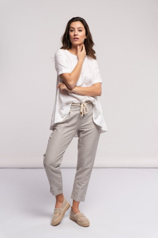 Emmy Striped Trousers | Beige