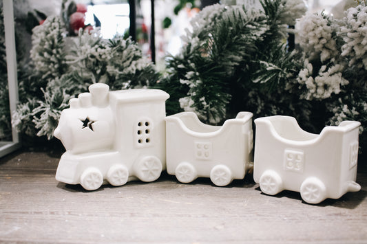 Ceramic Train with LED Lights