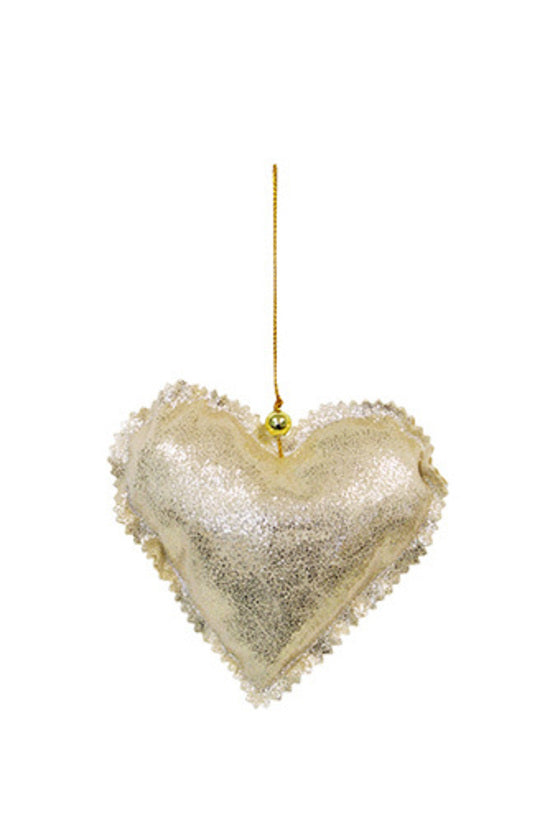 Champagne Fabric Hanging Heart