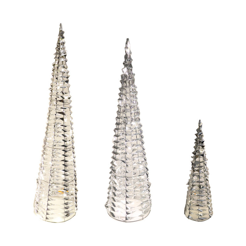 Vienna Shiny Cone Set of 3 Silver