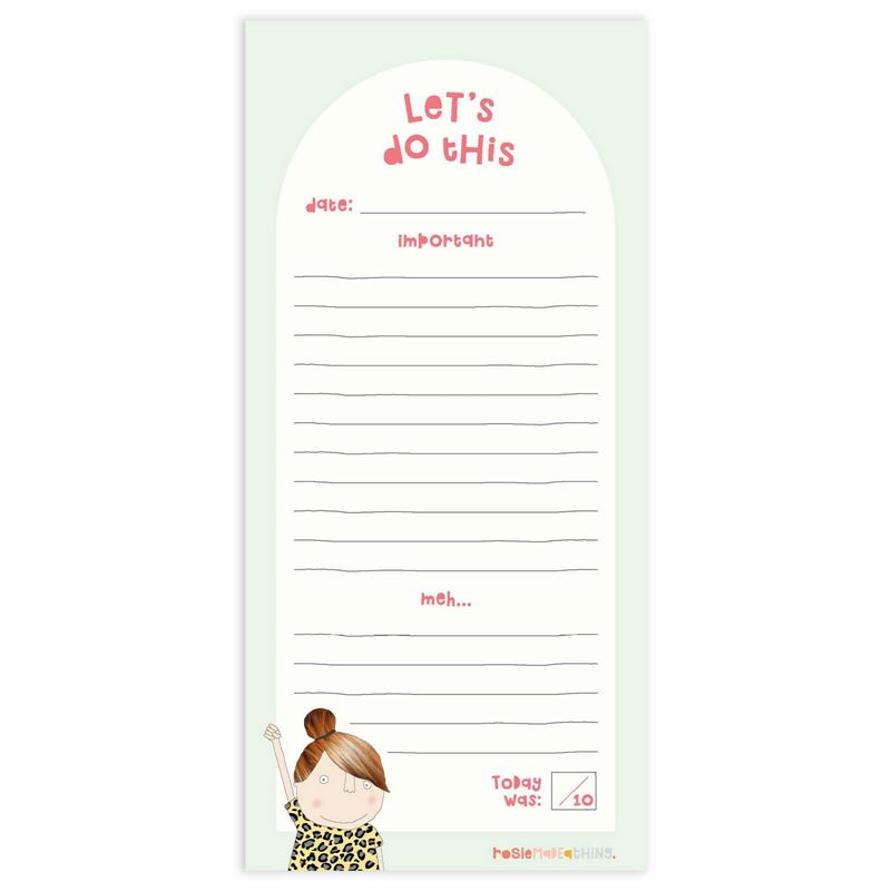 Rosie Made a Thing - Let's Do This - Slim List Pad