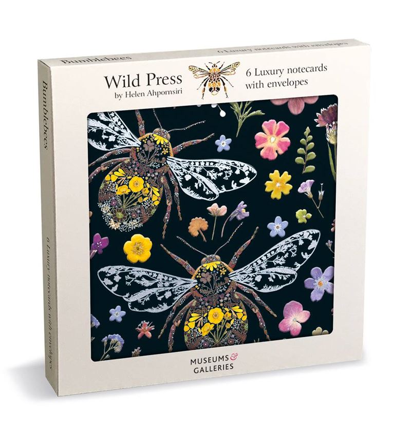 Museums & Galleries - Bumblebees 6 Pkt - Square Luxury Notecard Wallet