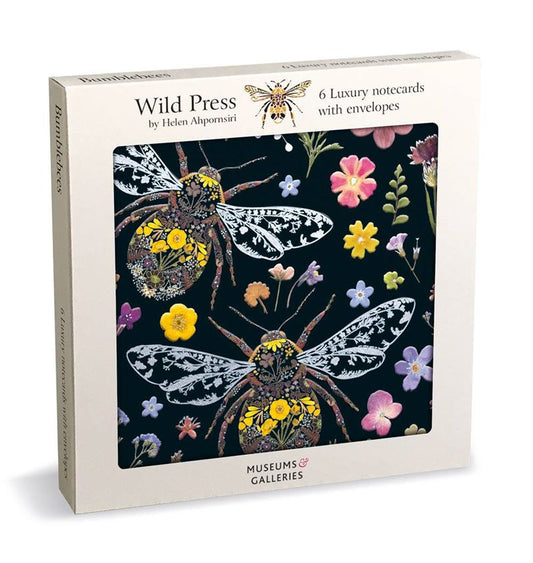 Museums & Galleries - Bumblebees 6 Pkt - Square Luxury Notecard Wallet