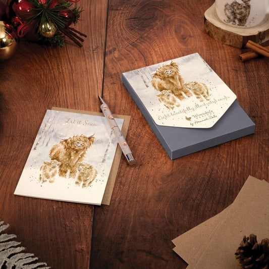 'Highland Christmas' Highland Cow Christmas Card Pack