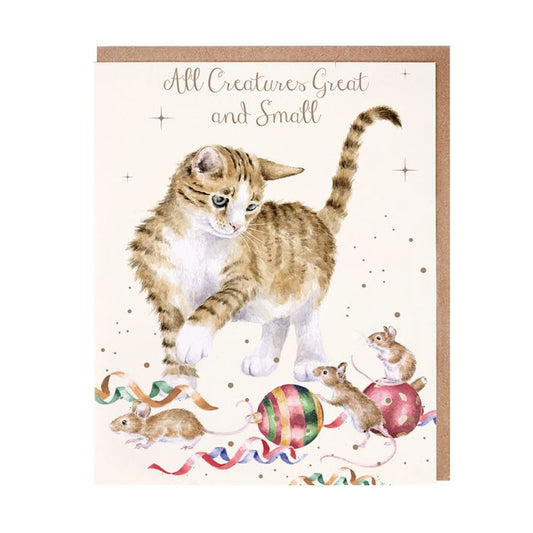 'All Creatures Great and Small' Cat Christmas Card Pack