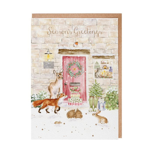 'Christmas Cottage' Woodland Animal Christmas Card Pack