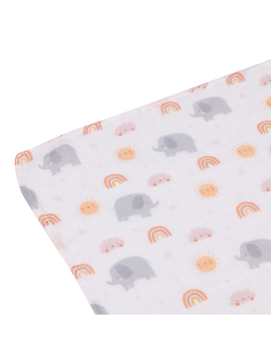 Baby Elephant Muslin Wrap