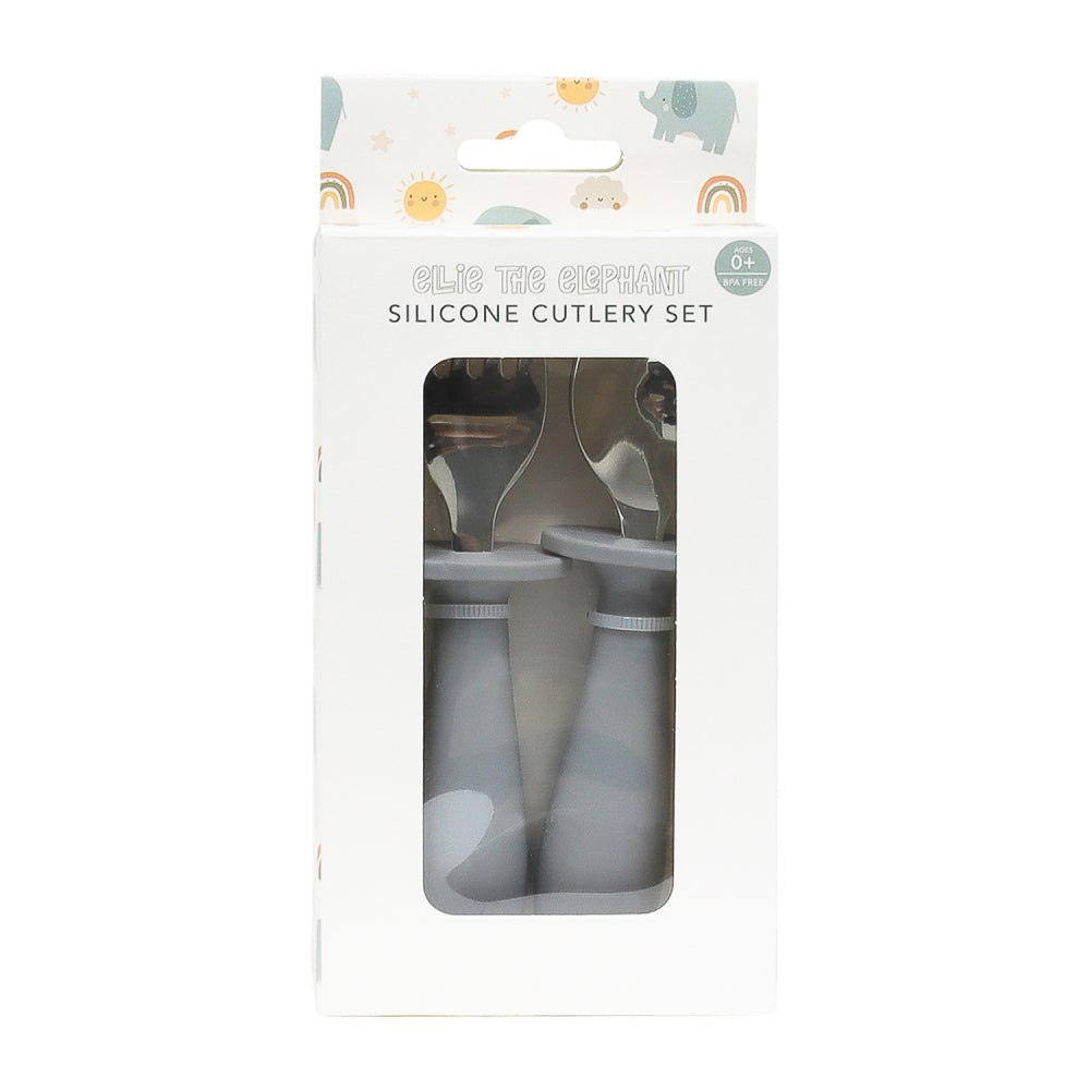 Baby Elephant Silicone Cutlery Set