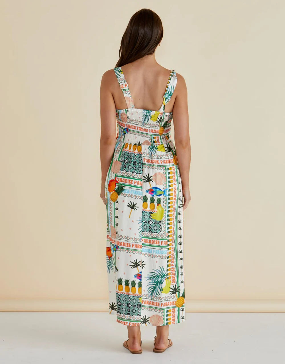 Betty Basics Tegan Paradise Print Midi Dress