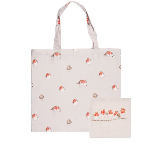 Wrendale 'Jolly Robin' Robin Foldable Shopper Bag