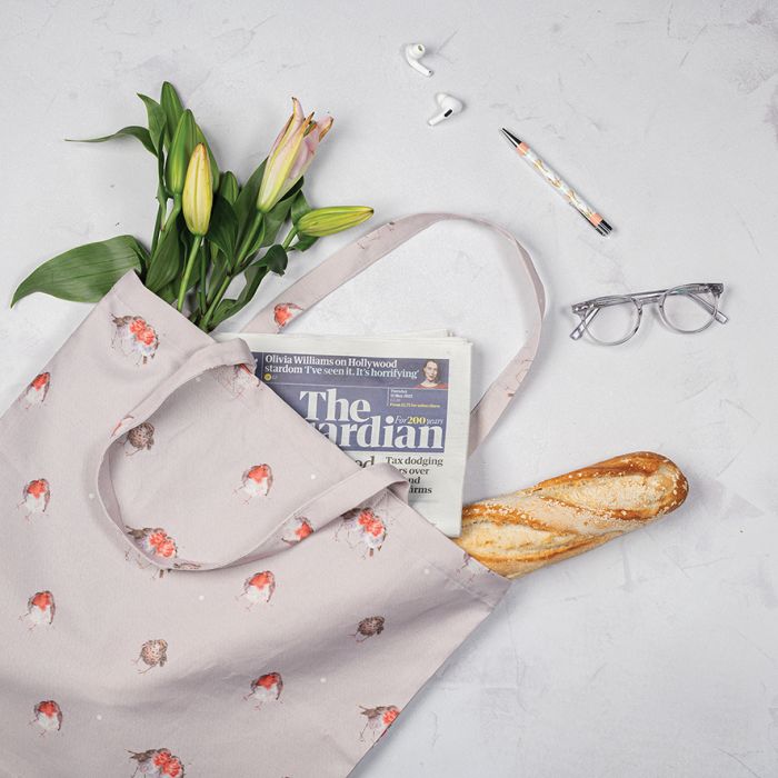 Wrendale 'Jolly Robin' Robin Foldable Shopper Bag