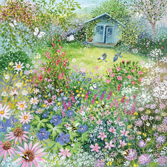 Museums & Galleries - Garden With bees & Butterflies - Card