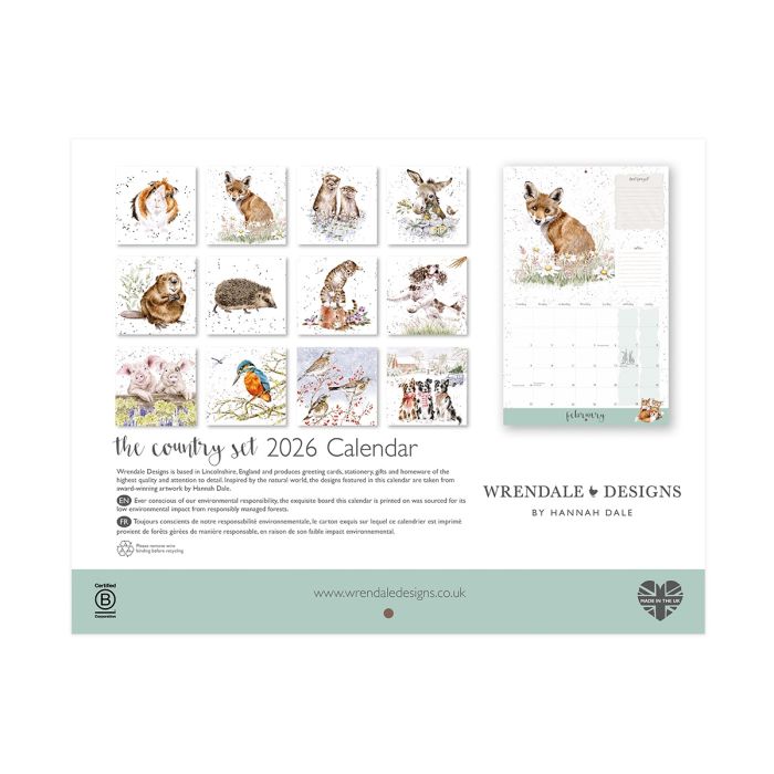 'The Country Set' Landscape Calendar 2026