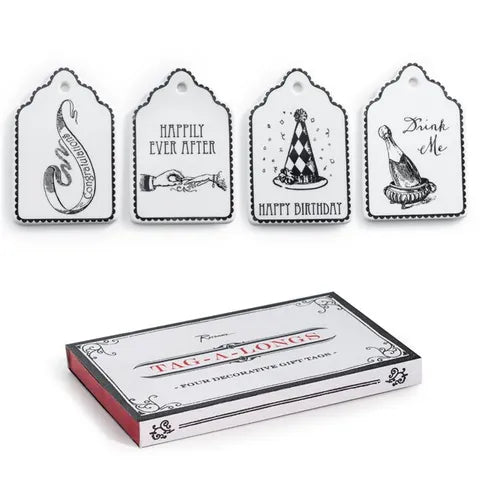 Ceramic Gift Tags, Happily Ever After, set of 4