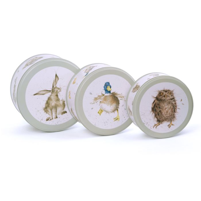 Country Animal Green Cake Tin Nest Set