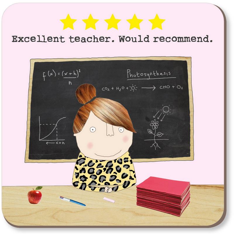 Rosie Made A Thing - Five Star Teacher Female - Coaster