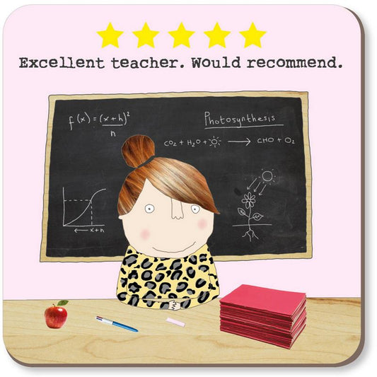 Rosie Made A Thing - Five Star Teacher Female - Coaster