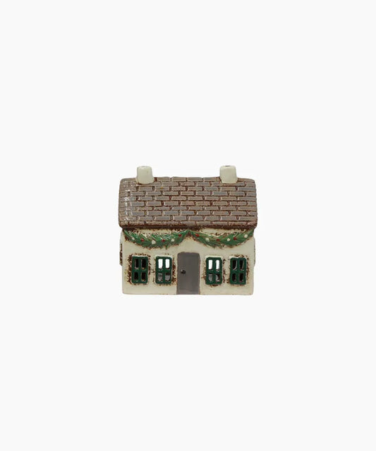 Christmas Tea Light Cottage with Swag
