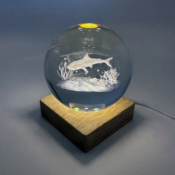 Shark Crystal Ball with Light