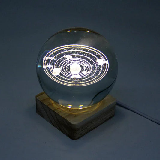 Galaxy Crystal Ball with Light