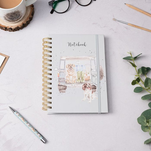 'Paws for a Picnic' Labrador & spaniel notebook