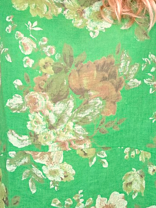 Helga May Scarlett Rose Jungle Dress | Bright Green