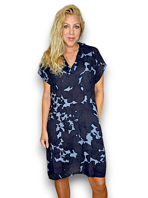 Helga May Memory Lane Shirt Dress | Navy