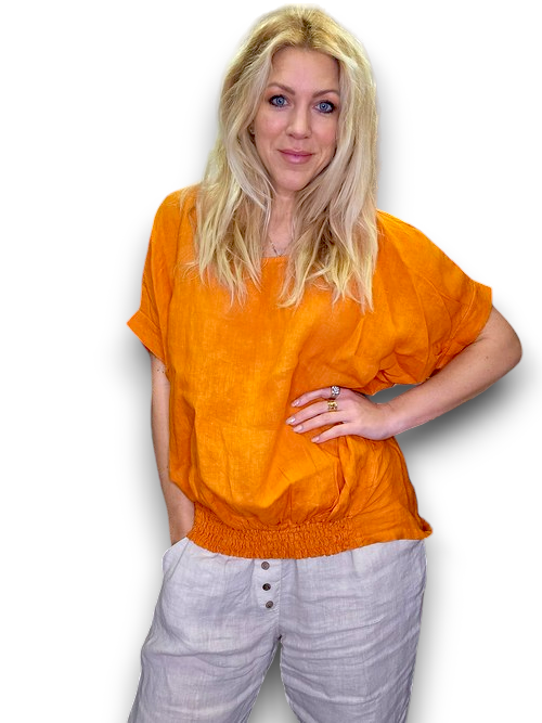 Helga May Burnt Orange Plain River Tee