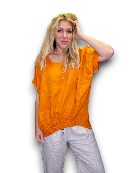 Helga May Burnt Orange Plain River Tee