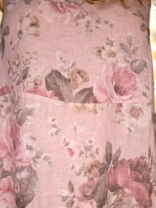 Helga May Pink Scarlett Rose Maxi Tank Dress