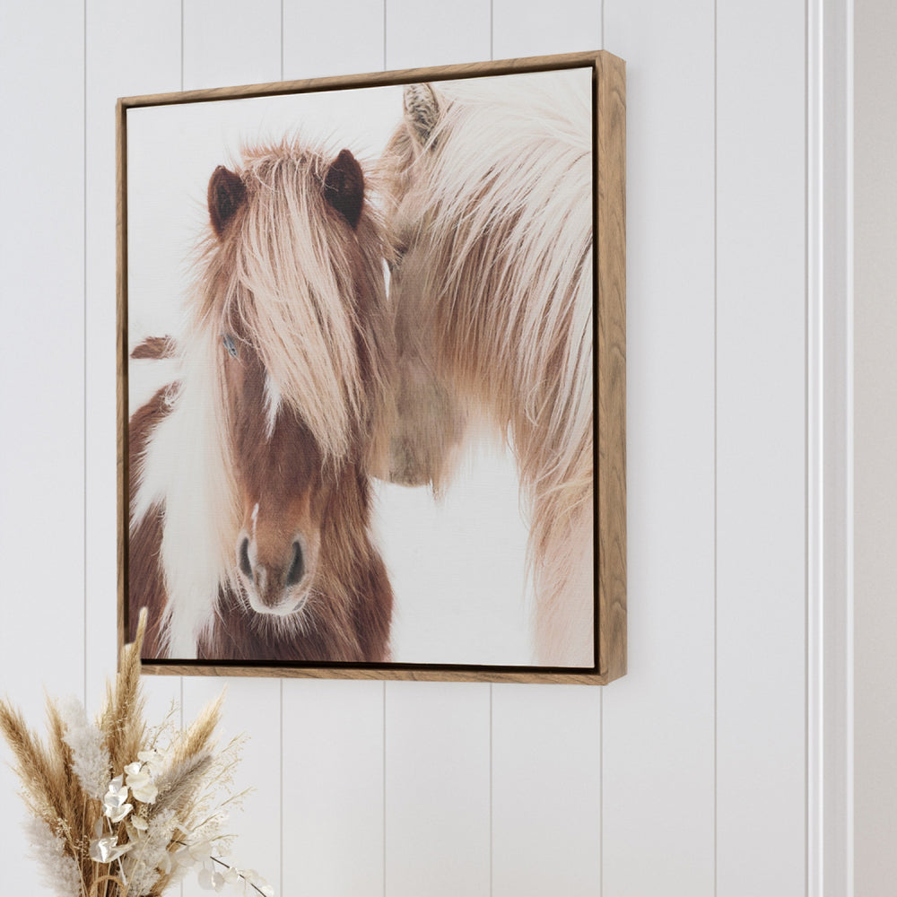 Home Sweet Home Horses Framed Canvas 64x64