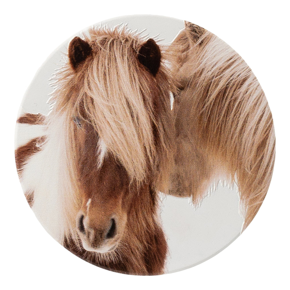 Home Sweet Home Horses Ceramic Coaster